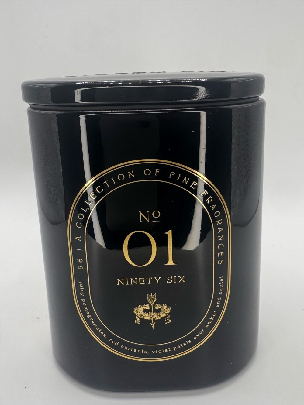 Ninety Black & Gold Oval Scented Candle Tin